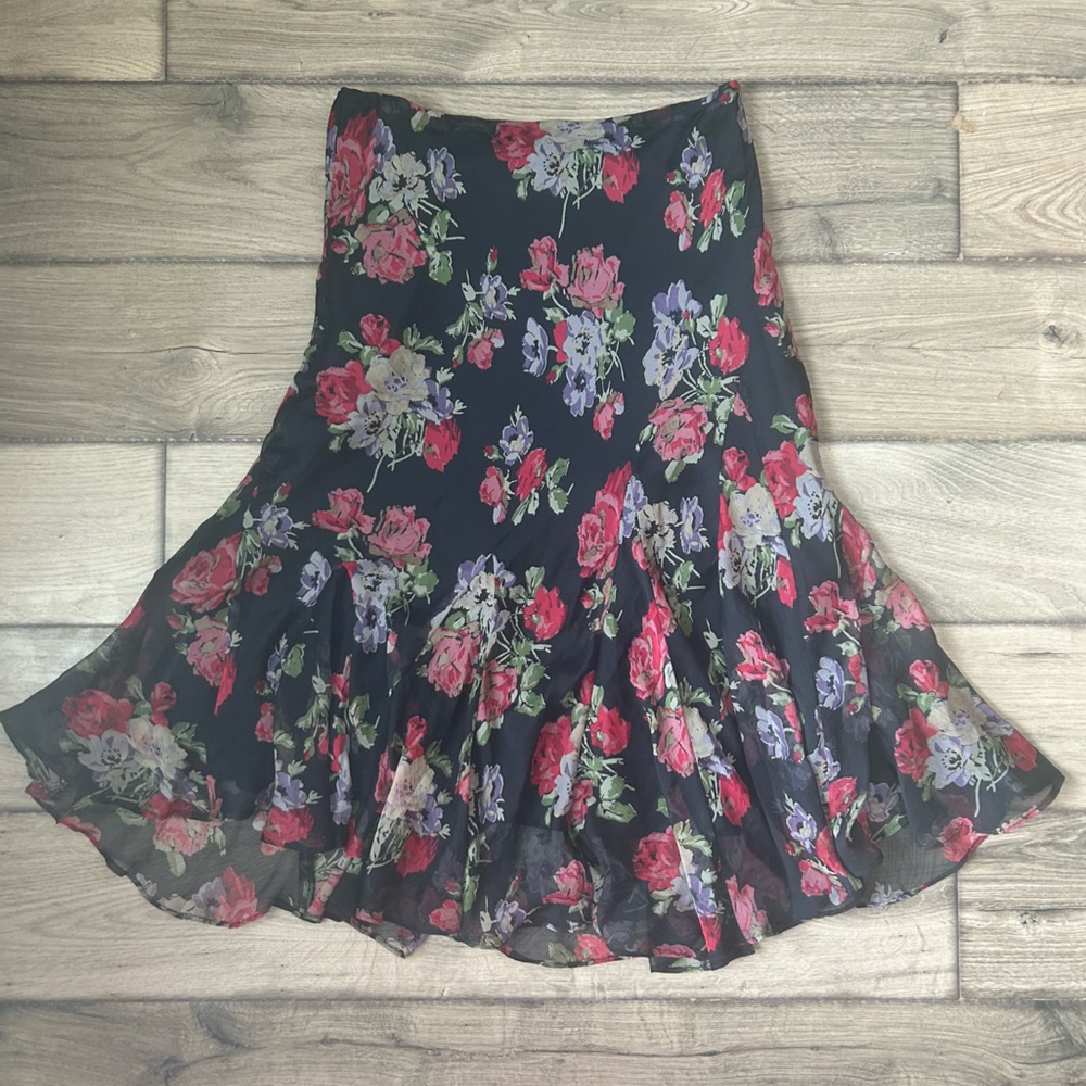 Ralph Lauren vintage floral midi skirt